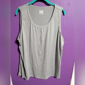 11. 32 Degrees Cool Ghost Grey Split Hen Tank Top XXL 16 18